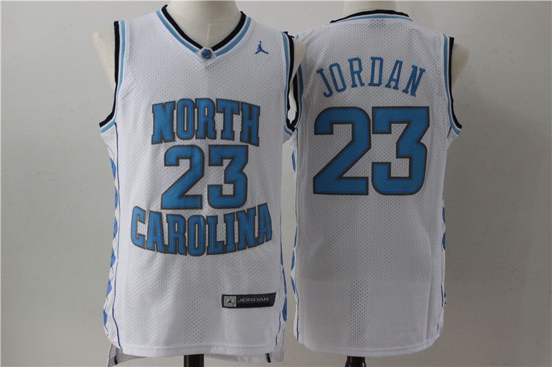 Men Chicago Bulls 23 Jordan North Carolina White NBA Jerseys